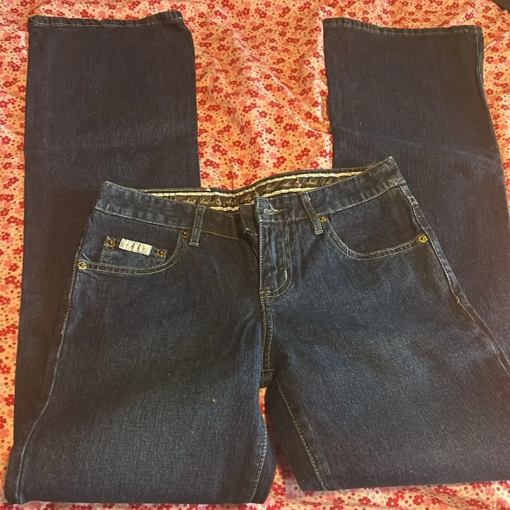 Baby Phat Dark Blue Flare Jeans - 5 - Picture 2 of 5